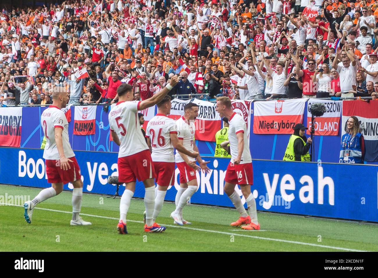 Volksparkstadion, Hamburg, Deutschland. Juni 2024. Euro 2024 Gruppe D Fußball, Polen gegen die