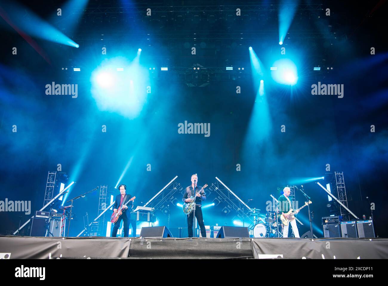 Die amerikanische Rockband Queens of the Stone Age trat beim Rock im Park Festival in Nürnberg auf. Stockfoto
