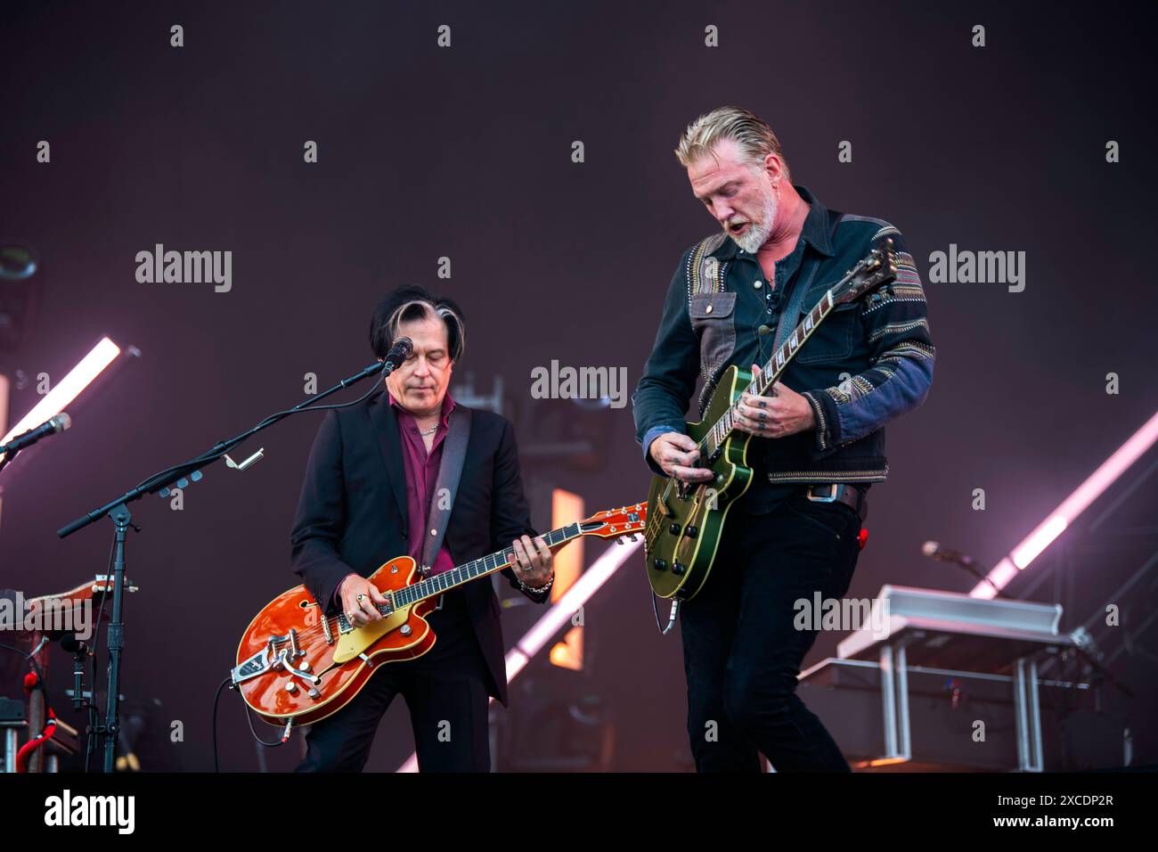 Die amerikanische Rockband Queens of the Stone Age trat beim Rock im Park Festival in Nürnberg auf. Stockfoto