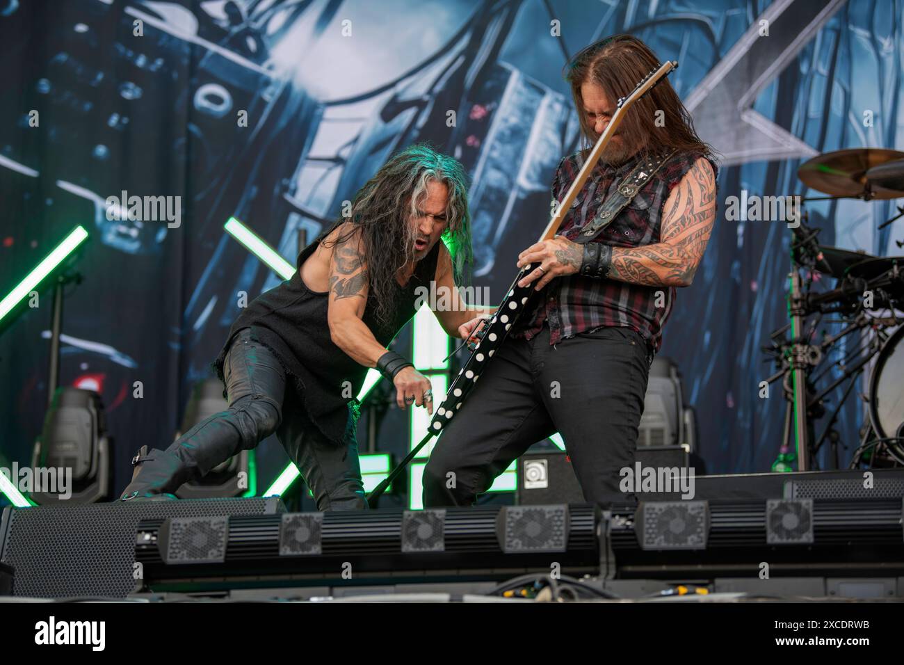 Der US-amerikanische Trash Metal Gitarrist Kerry King trat beim Rock im Park Festival in Nürnberg auf. Stockfoto