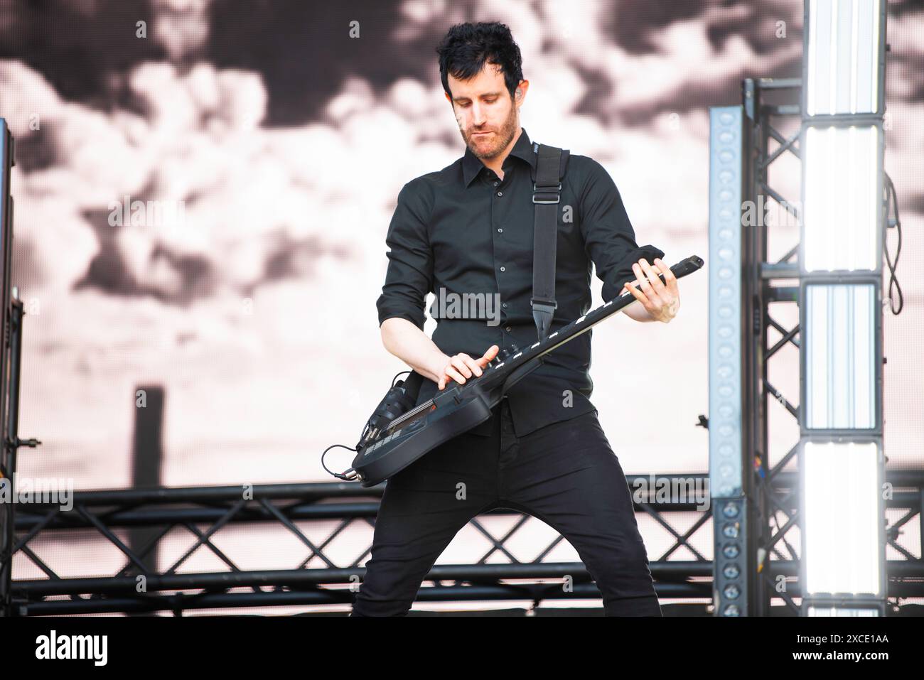 Die australische Elektro-Rock-Band Pendulum trat beim Rock im Park Festival in Nürnberg auf. Stockfoto