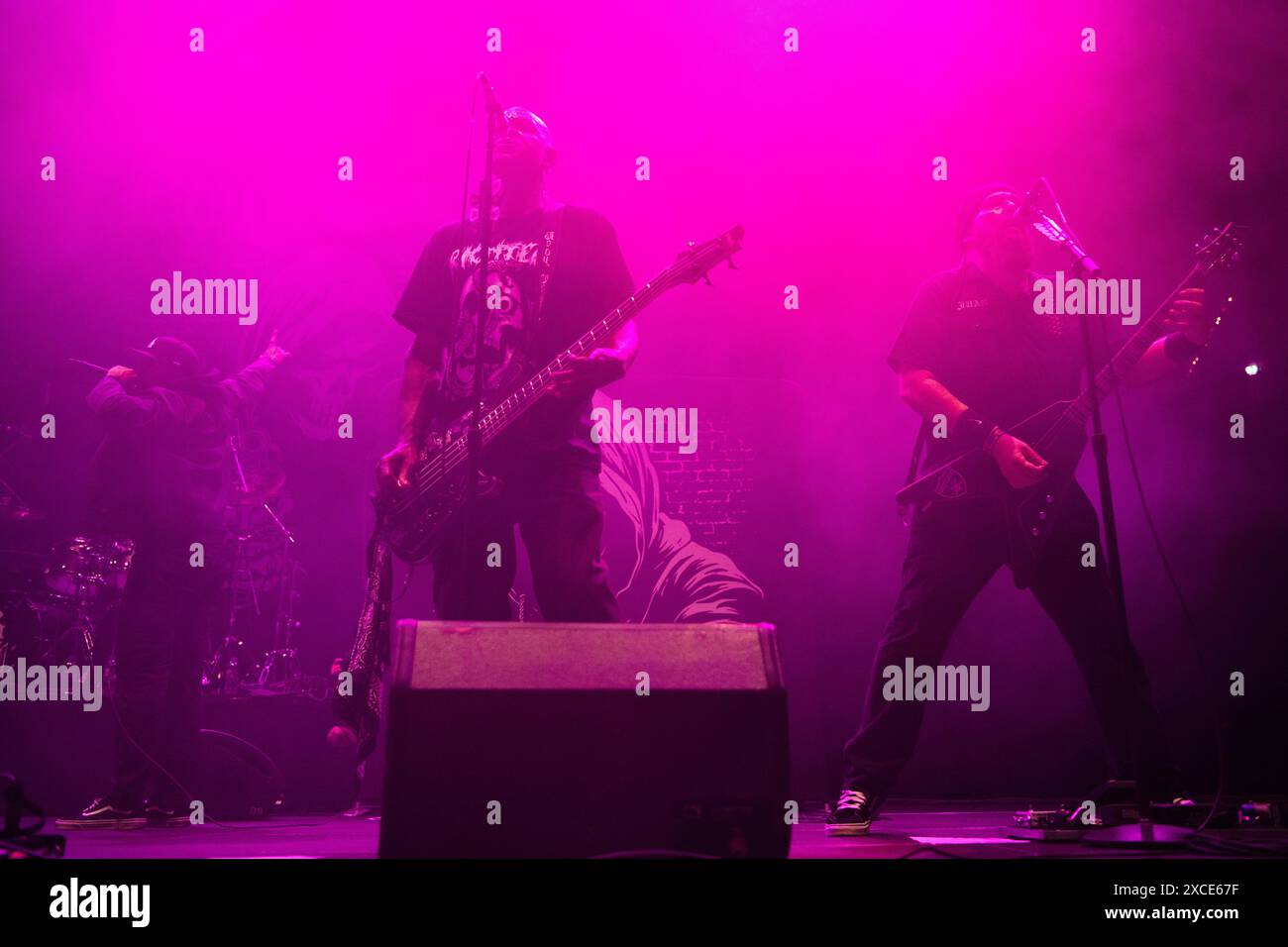 Die US-amerikanische Rap-Metal-Band Body Count mit dem Rapper Ice-t trat beim Rock im Park Festival in Nürnberg auf. Stockfoto