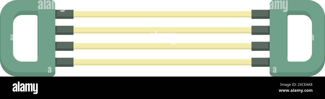 Thoraxdehner mit fünf Federn für mehr Widerstand beim Oberkörpertraining Stock Vektor