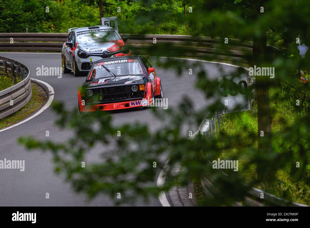 #504, Ronny HERING, Lengenfeld, VW Scirocco Gr.2, DEU GER, FIA Bergsteigermeisterschaft, Runde 5 - Deutschland, ADAC Glasbachrennen, Steinbach, 14-16.06.2024 Foto: Eibner-Pressefoto/Martin Herbst Stockfoto