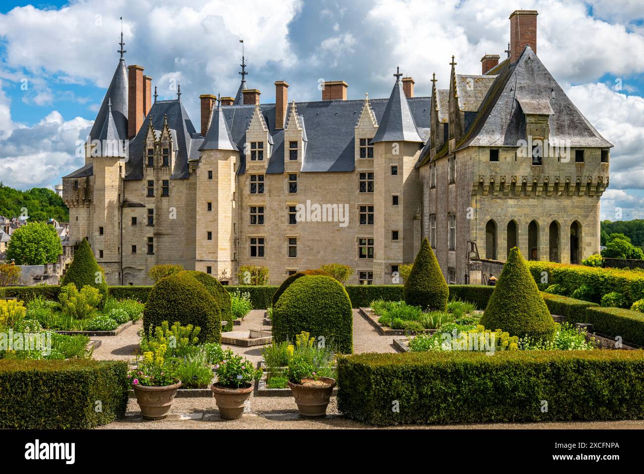 CHATEAU DE LANGEAIS (900 & UMGEBAUT 1465) LANGEAIS FRANKREICH Stockfoto