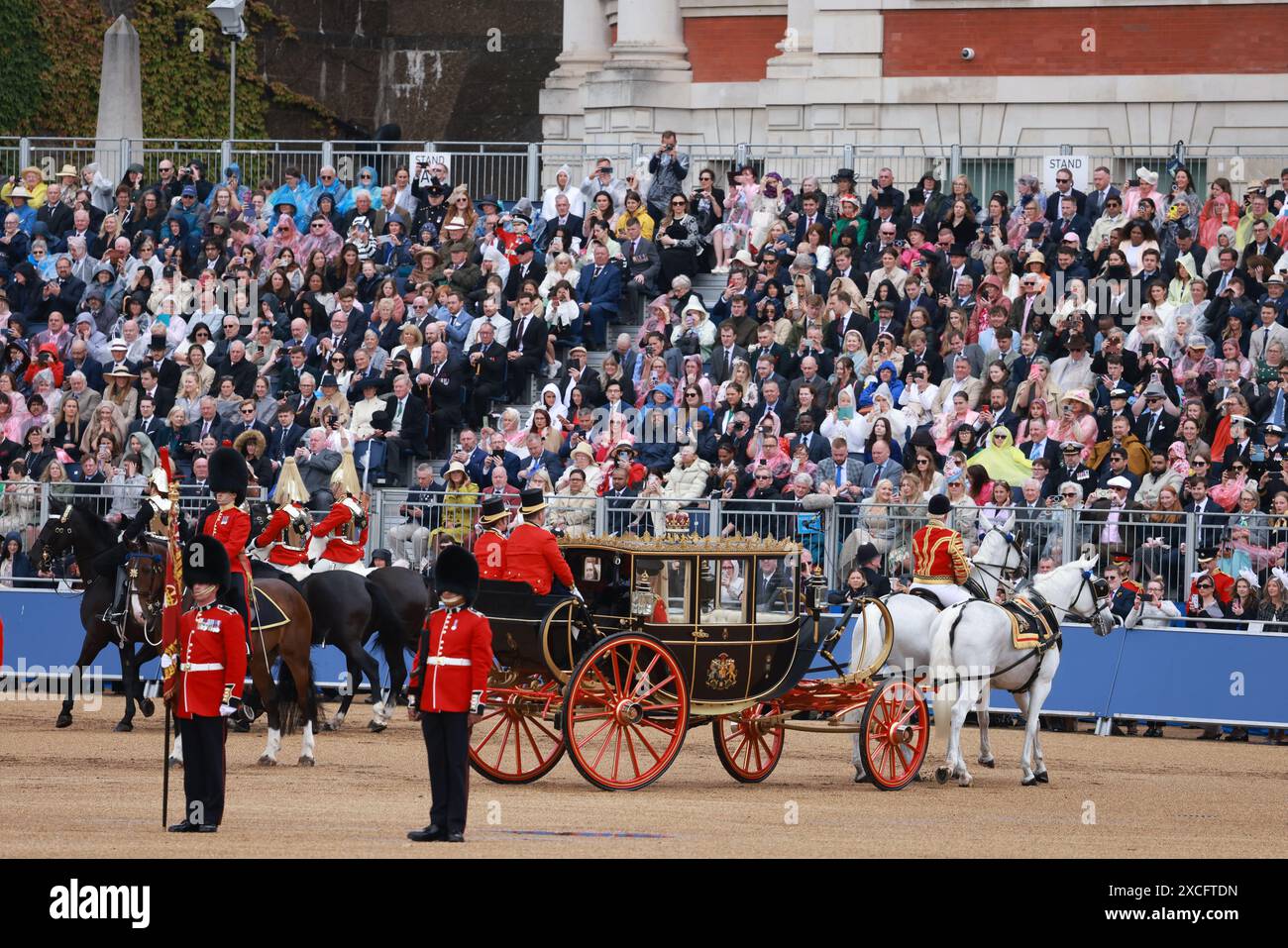 London, Großbritannien, 15. Juni, UK Trooping the Colour Stockfoto