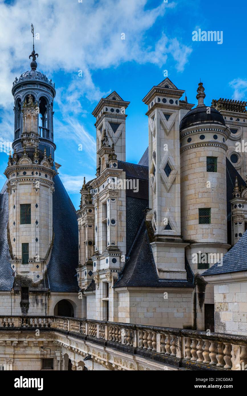 CHATEAU DE CHAMBORD (1519-1547) CHAMBORD FRANKREICH Stockfoto