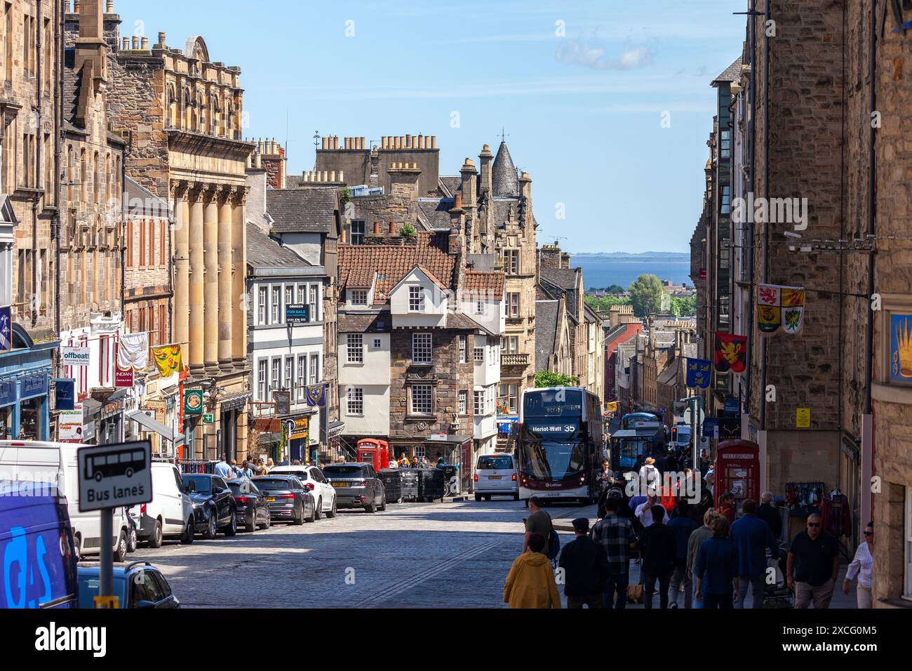 Die Royal Mile in Edinburgh, Schottland Stockfoto