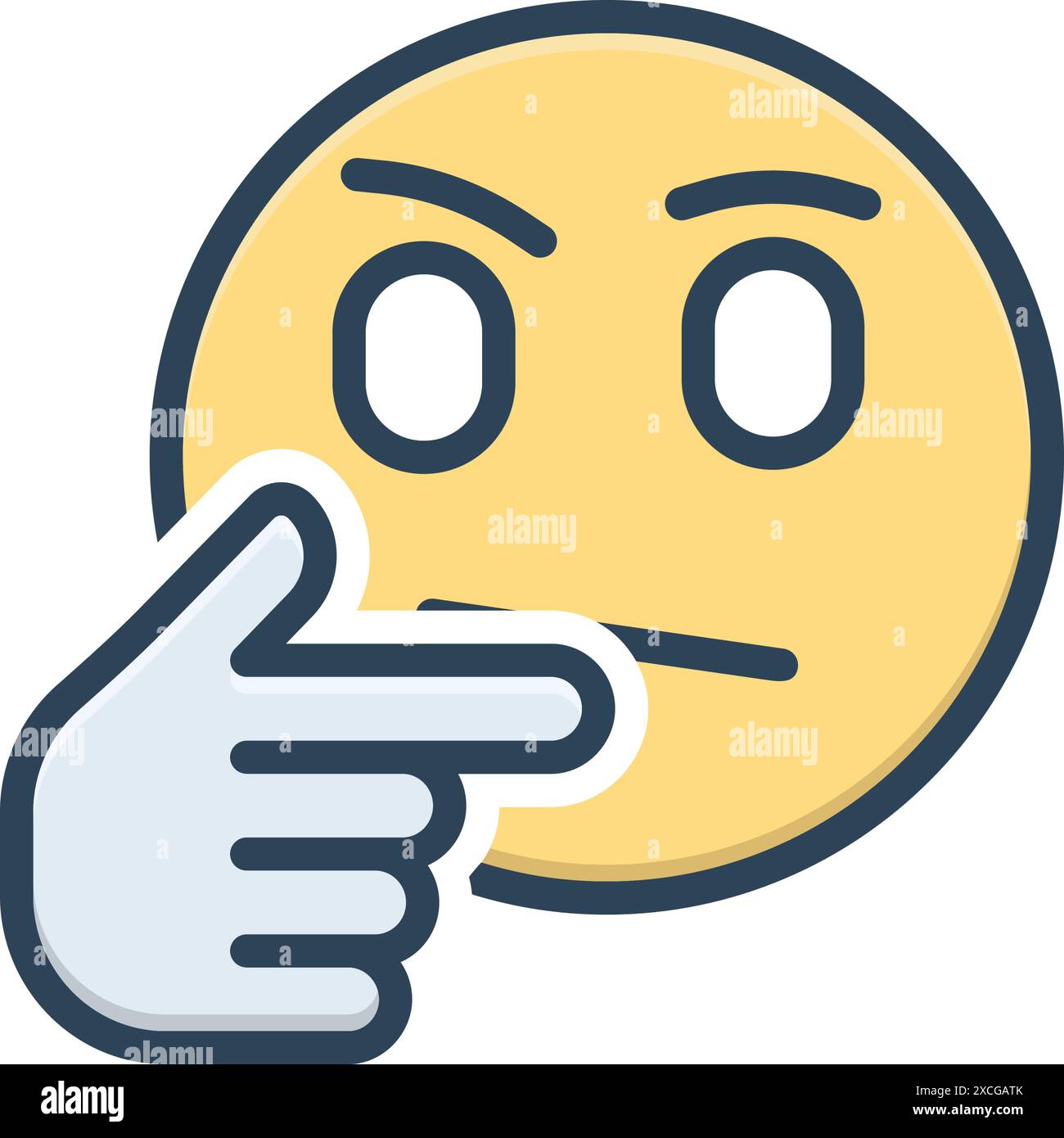 Symbol für mm hmm, denken Stock Vektor