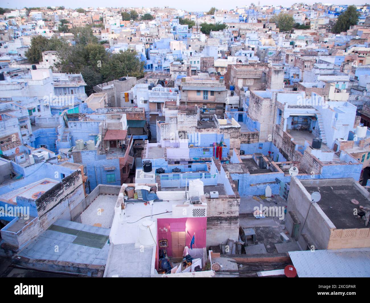 Wohngebäude in Jodhpur, Rajasthan, Indien Stockfoto