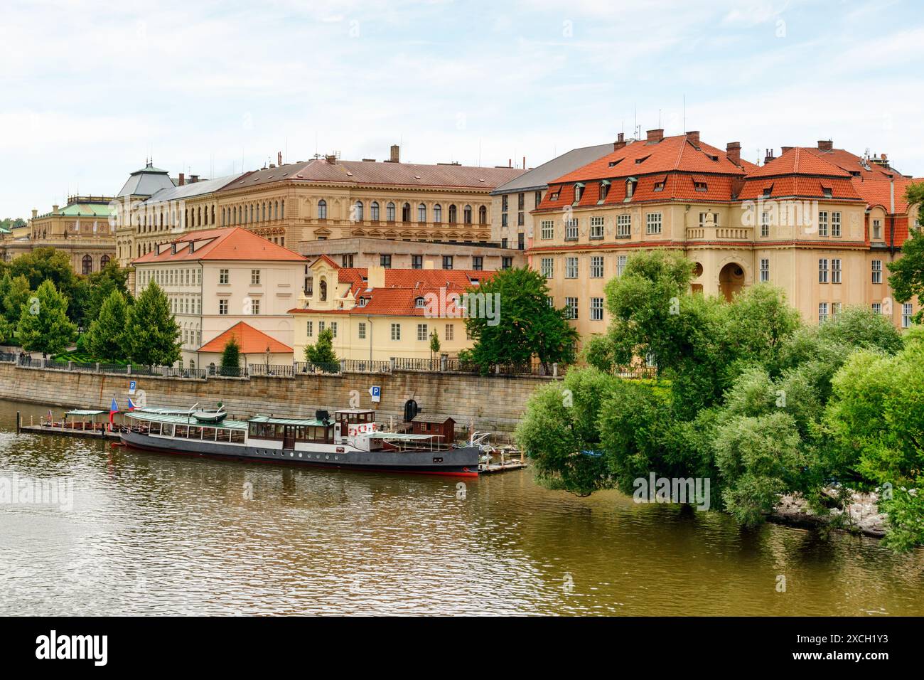 Blick auf die Kleinstadt (kleines Viertel) in Prag, Tschechische Republik. Stockfoto