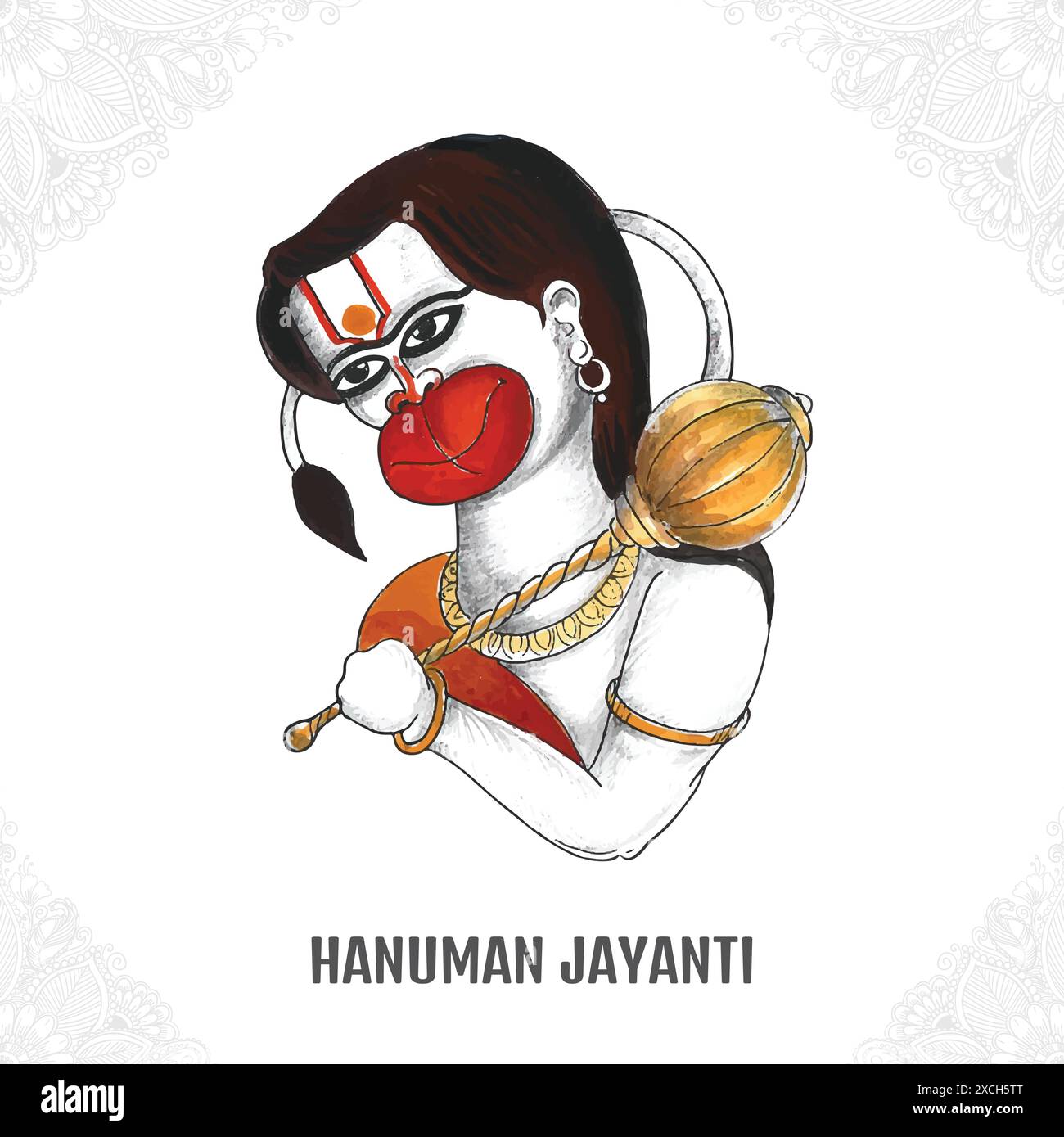 Jay shri ram Happy hanuman jayanti Festivalkarte Hintergrund Stock Vektor