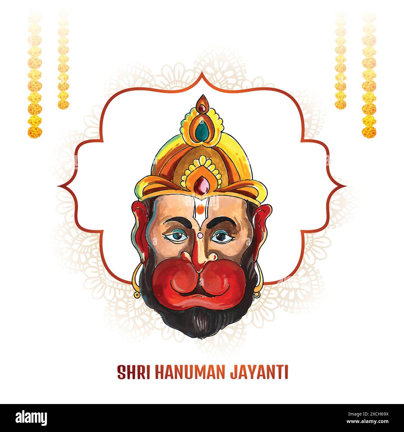 Hanuman jayanti Feier Grußkarte Hintergrund Stock Vektor