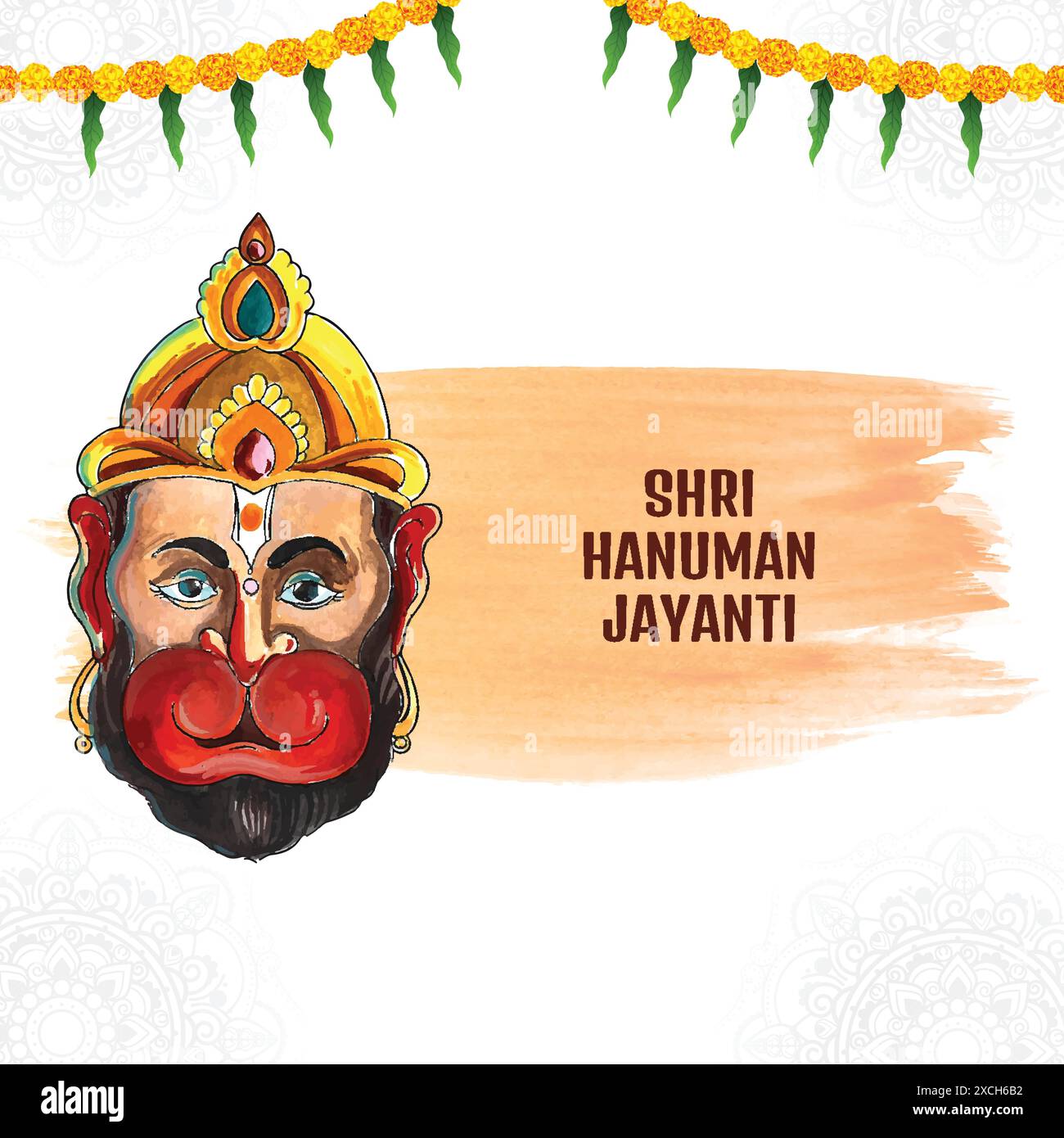 Hanuman jayanti Feier Grußkarte Hintergrund Stock Vektor