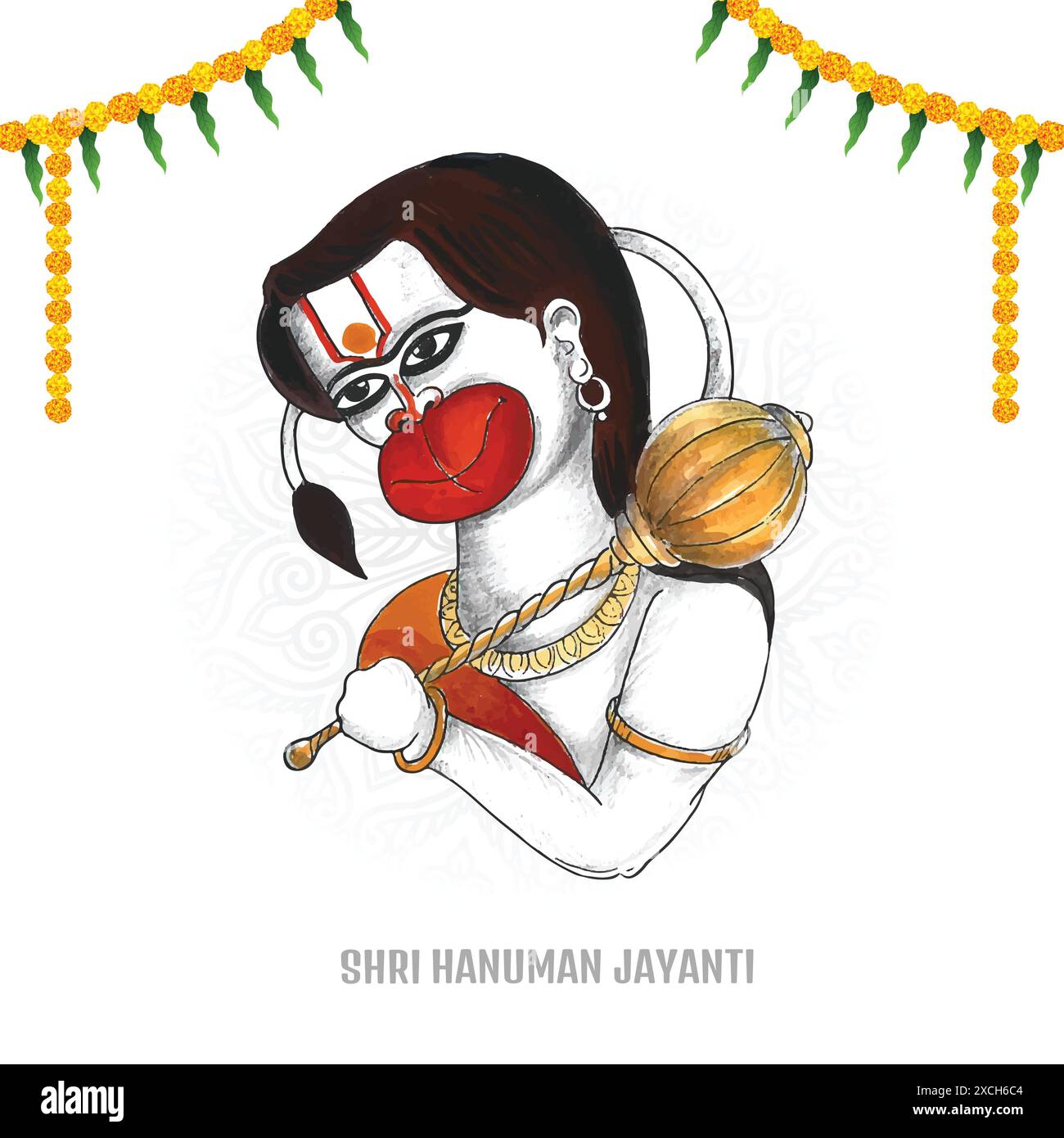 Hanuman jayanti Festival of india Feiertag Hintergrund Stock Vektor