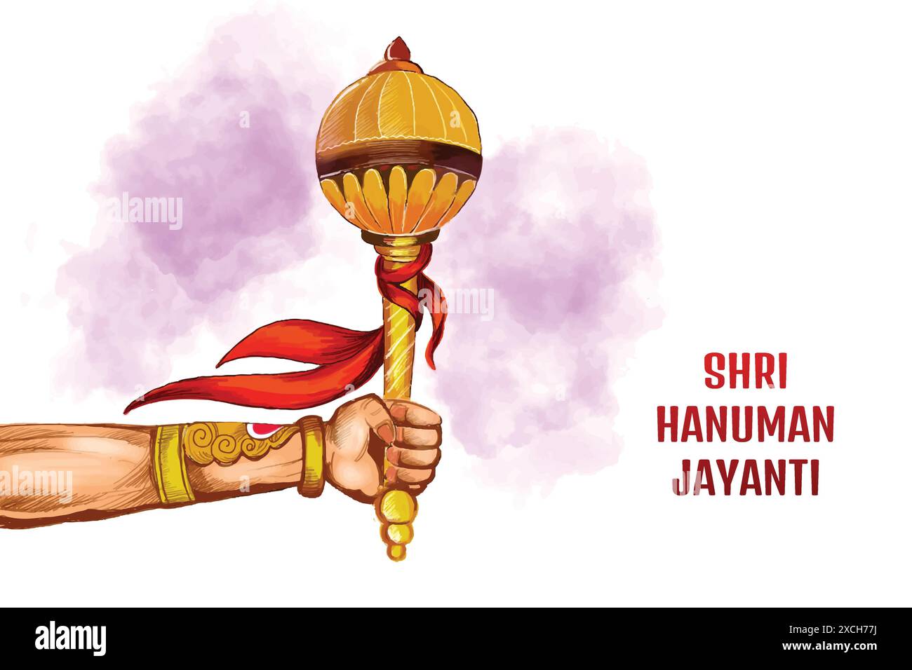 Hintergrund der Sri hanuman jayanti-Festivalfeierkarte Stock Vektor