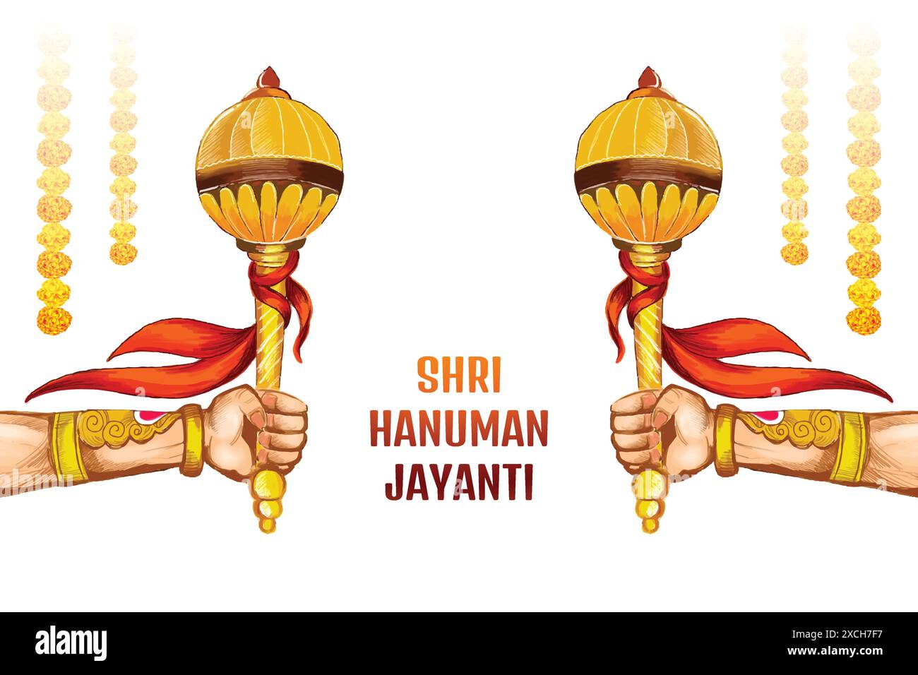 Hintergrund der Sri hanuman jayanti-Festivalfeierkarte Stock Vektor