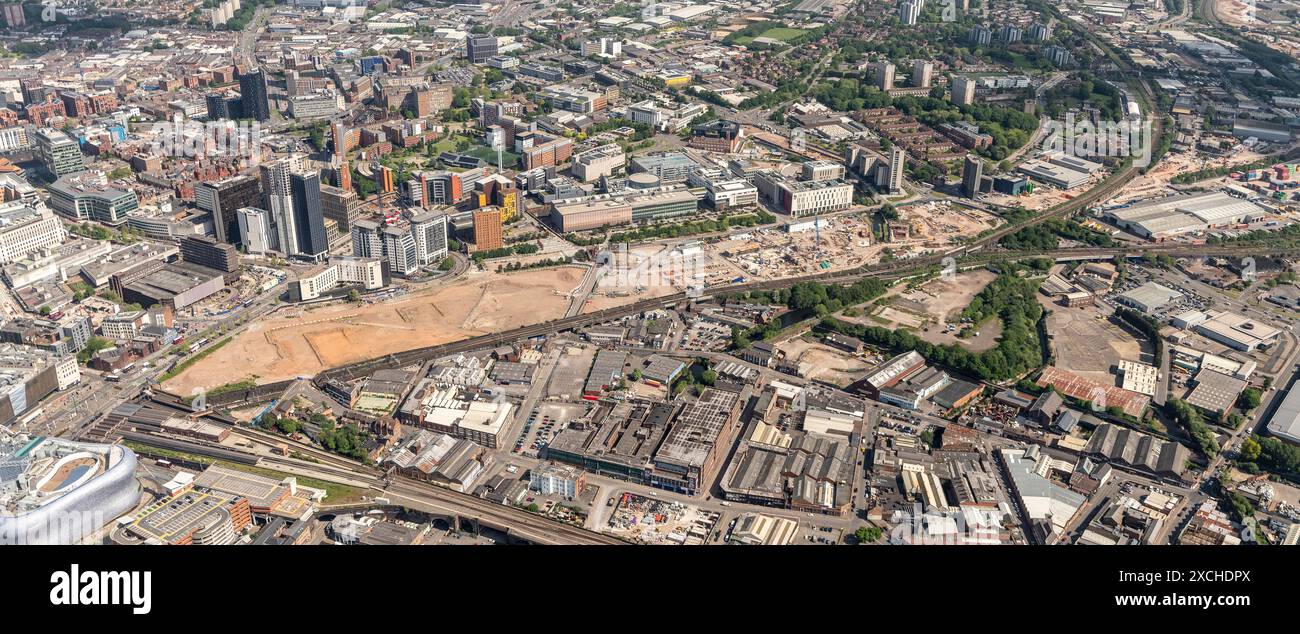Luftbild der HS2 Curzon Street aus 2000 Fuß Stockfoto