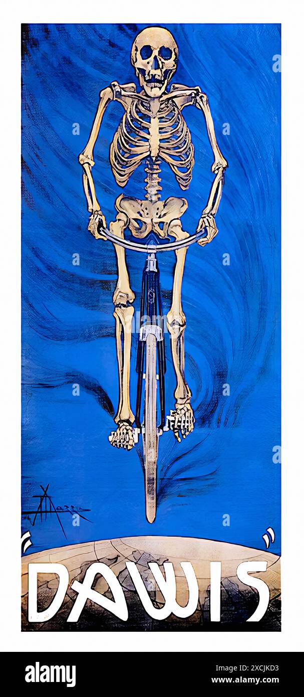 Dawis Bicycles – Poster Mit Vintage Bike-Werbedruck Stockfoto