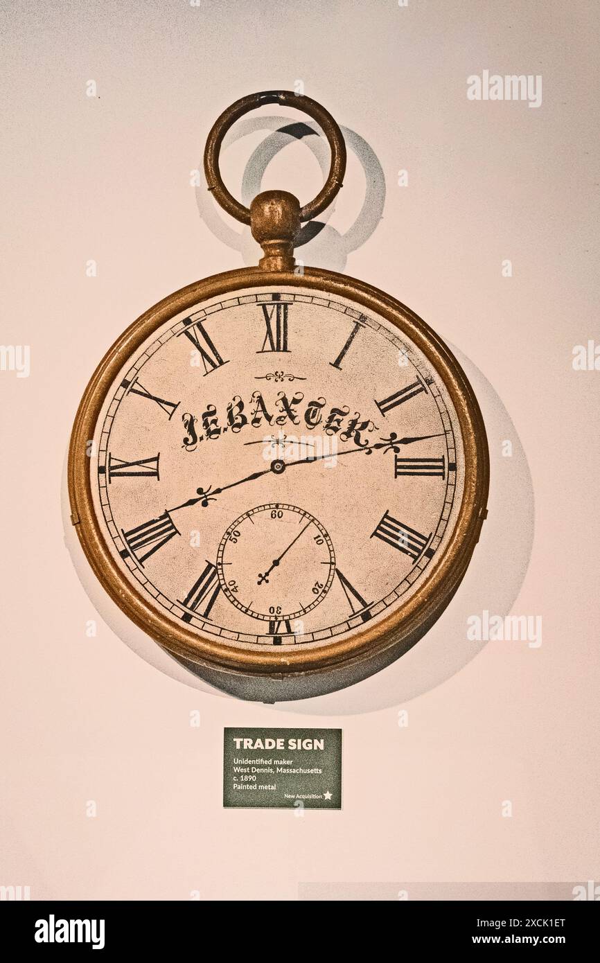 Uhr an der Wand Stockfoto