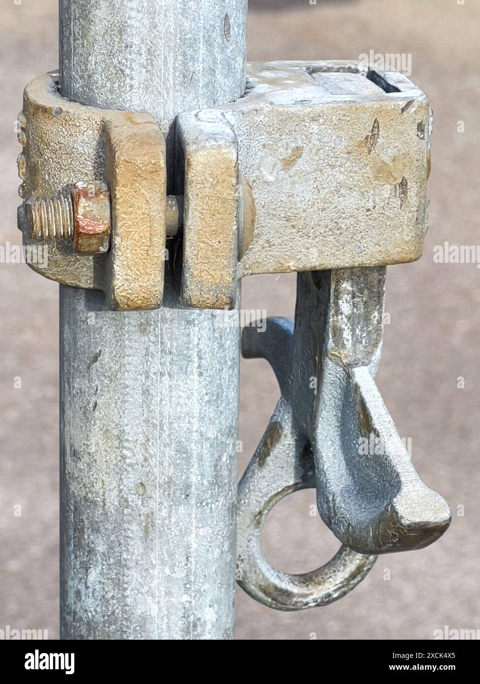 Metallschieber-Schließmechanismus Stockfoto