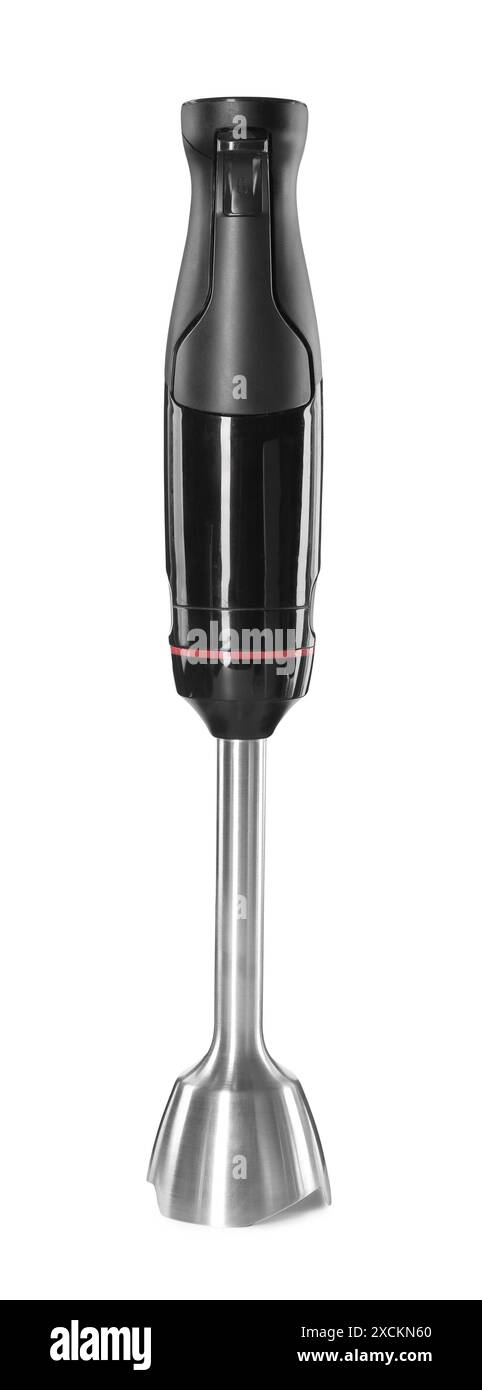 Stabmixer-Kit. Mischwelle isoliert auf weiß Stockfoto