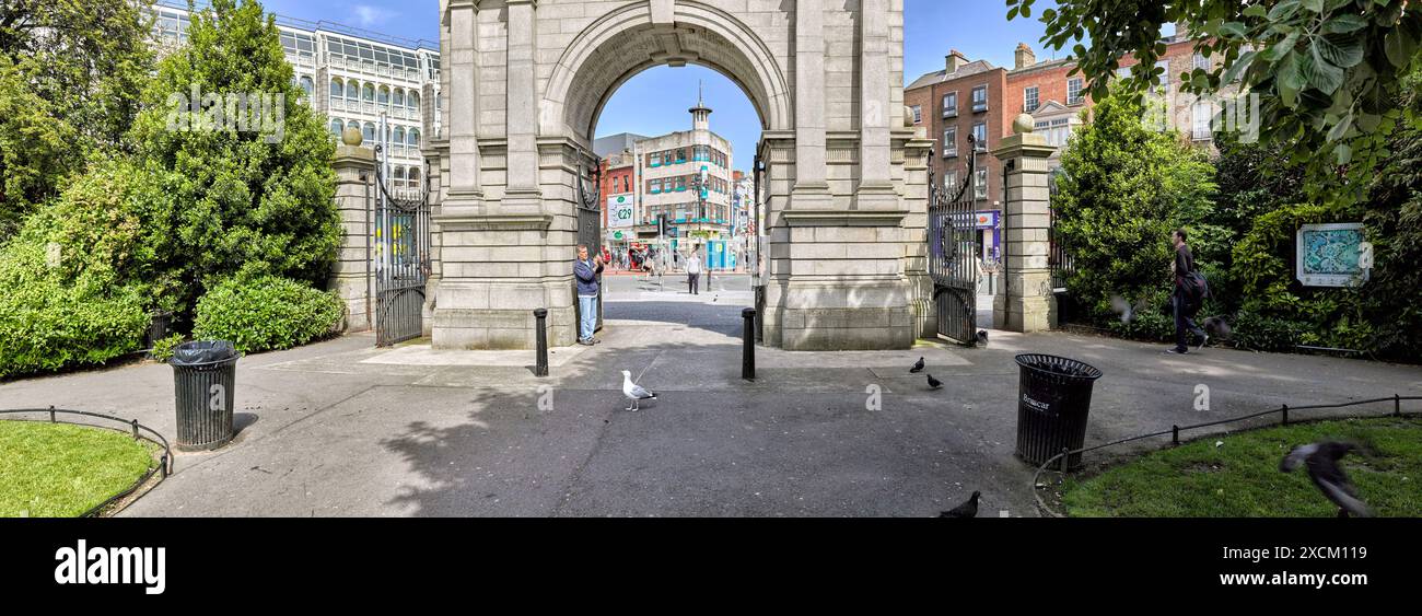 Fusiliers Arch im St Stephens Green Park, Dublin, Leinster, Irland Stockfoto