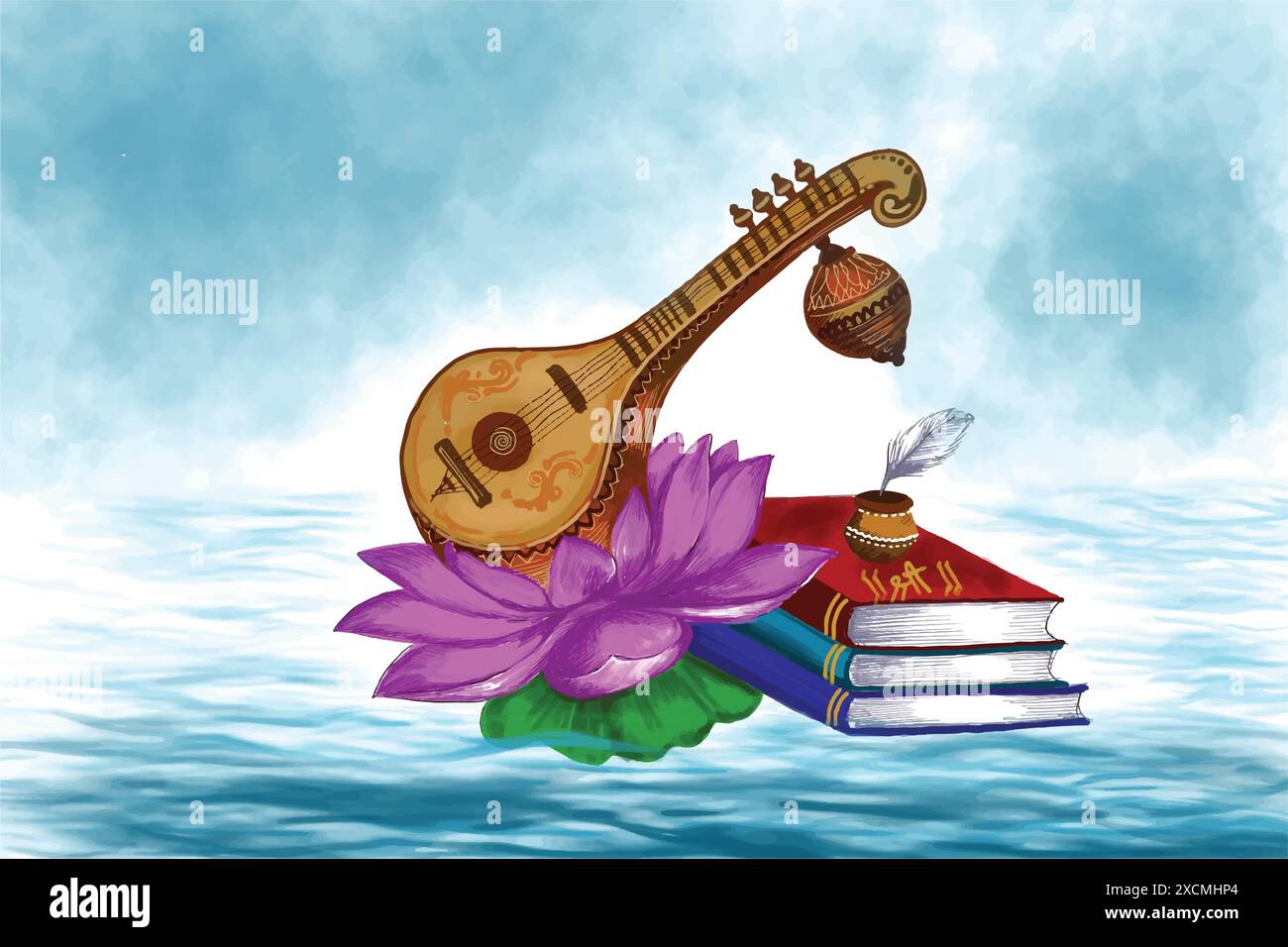 Happy vasant Panchami Feiertagskarte Hintergrund Stock Vektor