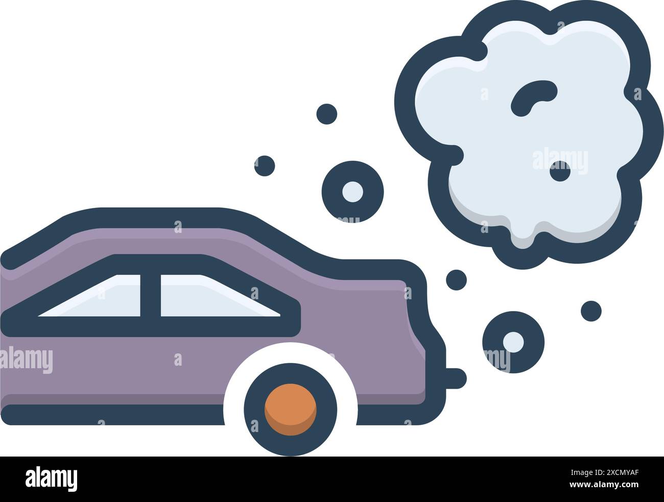 Symbol für Verschmutzung, Kohlenstoff Stock Vektor