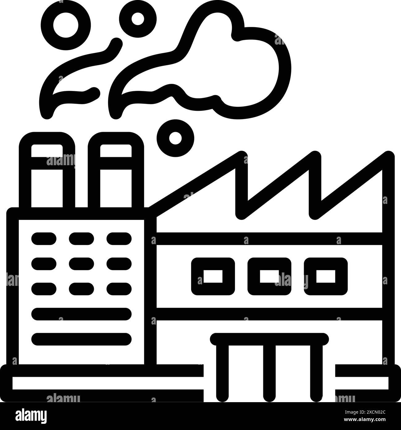 Symbol für Fabrik, Industrie Stock Vektor