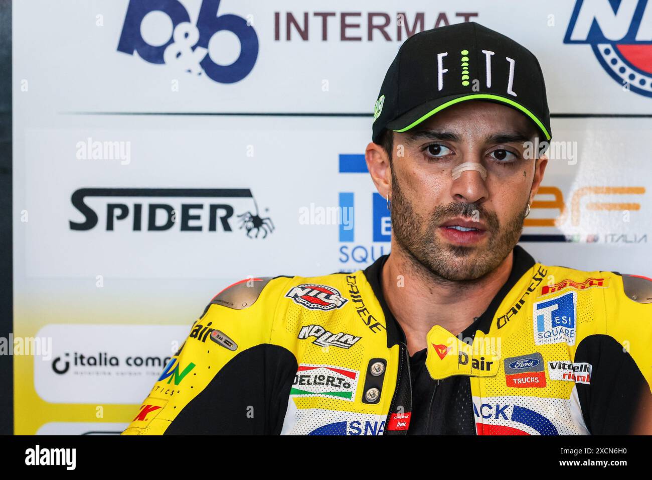 Misano Adriatico, Italien. Juni 2024. Andrea Iannone vom Team Goeleven mit Ducati Panigale V4R während der FIM SBK Superbike World Championship Pirelli Emilia-Romagna Round - Box and Pit Lane auf dem Misano World Circuit. Quelle: SOPA Images Limited/Alamy Live News Stockfoto