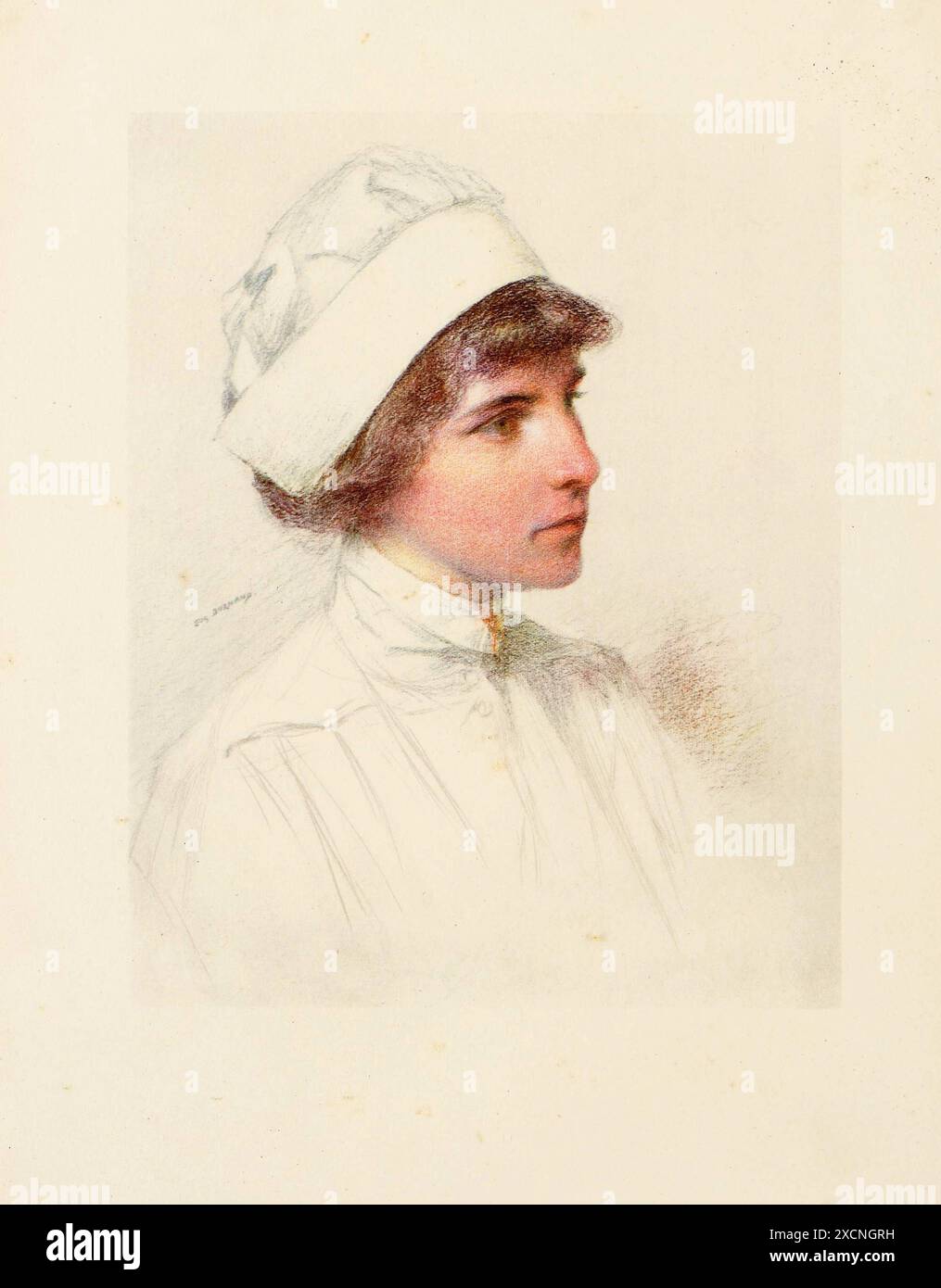Die Alliierten im ersten Weltkrieg, Amerika, Krankenhausschwester, Miss HWS, aus Christianburg, Virginia, Historisch, digital restaurierte Reproduktio Stockfoto