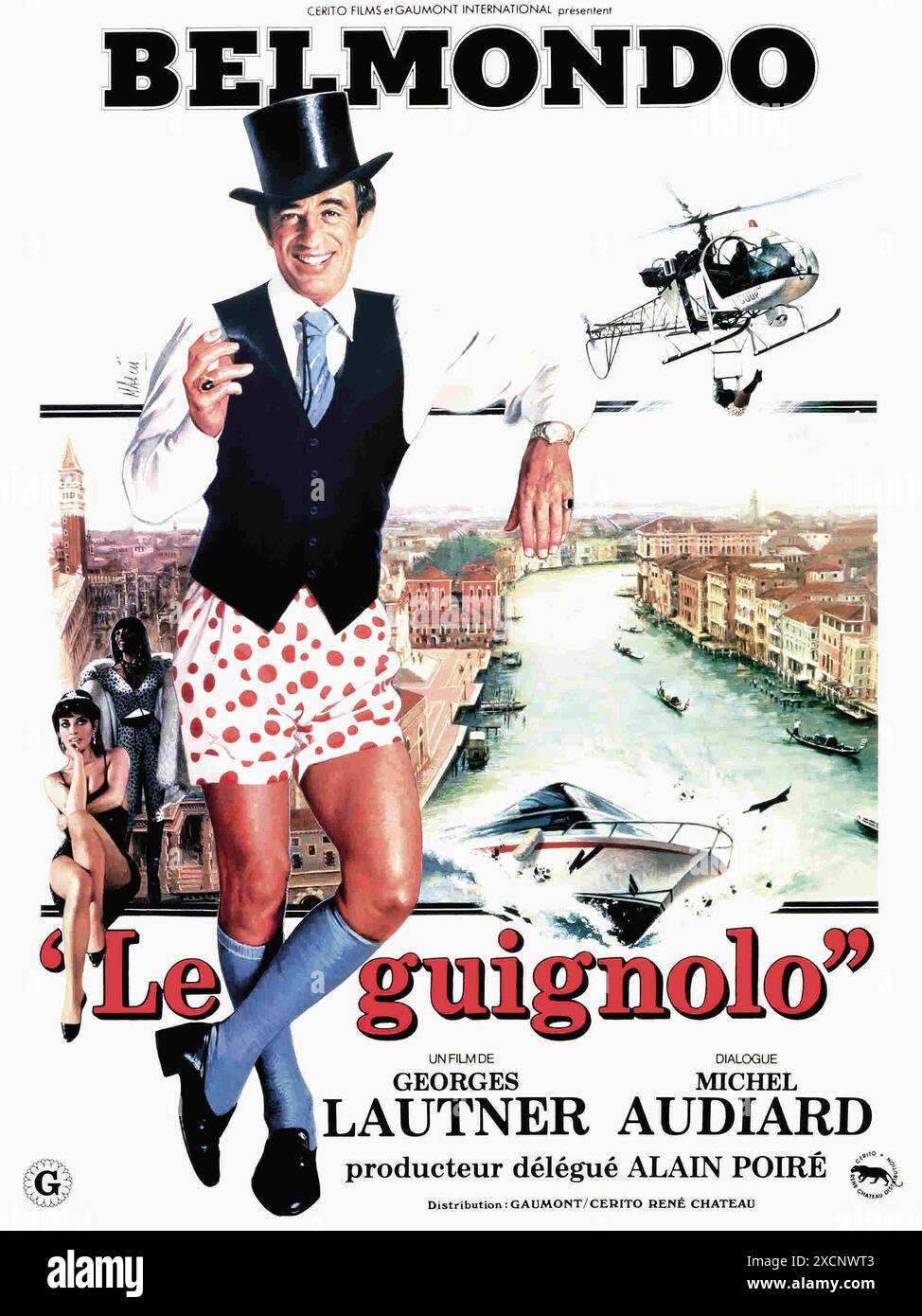 Le Guignolo Jahr : 1980 Frankreich / Italien Regie : Georges Lautner Jean-Paul Belmondo französisches Poster Stockfoto