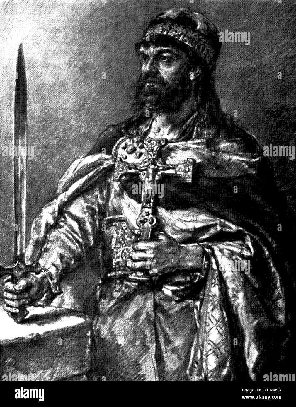 Mieszko I. (ca. 930–992) war Vater des tapferen Boleslaw I., des ersten Königs von Polen Stockfoto