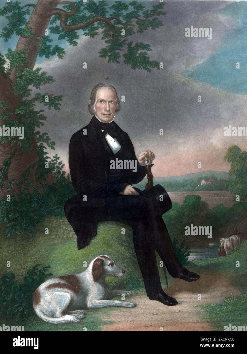 Portrait von Henry Clay (1777-1852), ein amerikanischer Anwalt, Pflanzmaschine, Staatsmann, Redner und Präsident der Vereinigten Staaten. Maler von John Wood Dodge (1807-1893) ein Maler. Vom 19. Jahrhundert Stockfoto