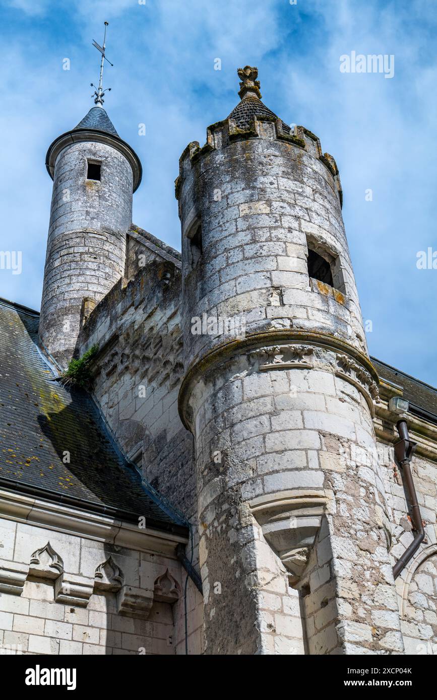 ROYAL LODGE (1370-1380) CHATEAU DE LOCHES (9. JH. 1204 UMGEBAUT) LOCHES FRANCE Stockfoto
