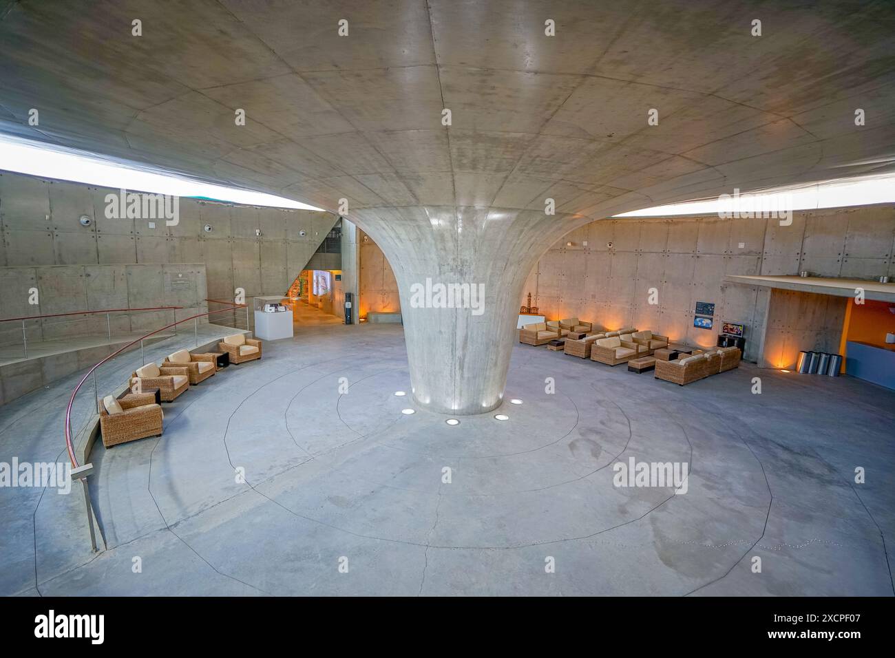 Im Inneren des capelinhos Vulkanmuseums, Insel Faial - Azoren Archipel - Portugal. Stockfoto