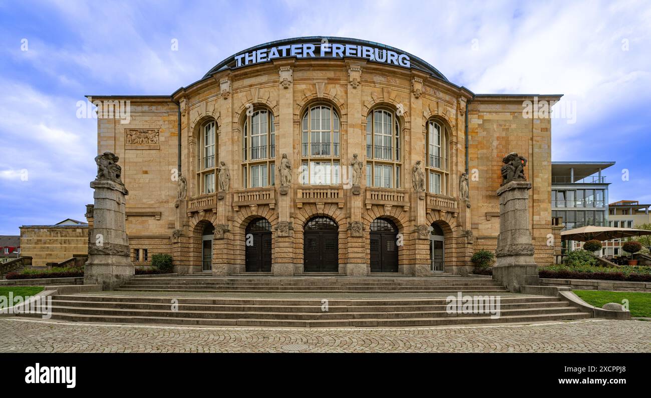 Freiburger Theater, erbaut 1905 im neobarocken Stil. Baden Württemberg, Deutschland, Europa Stockfoto