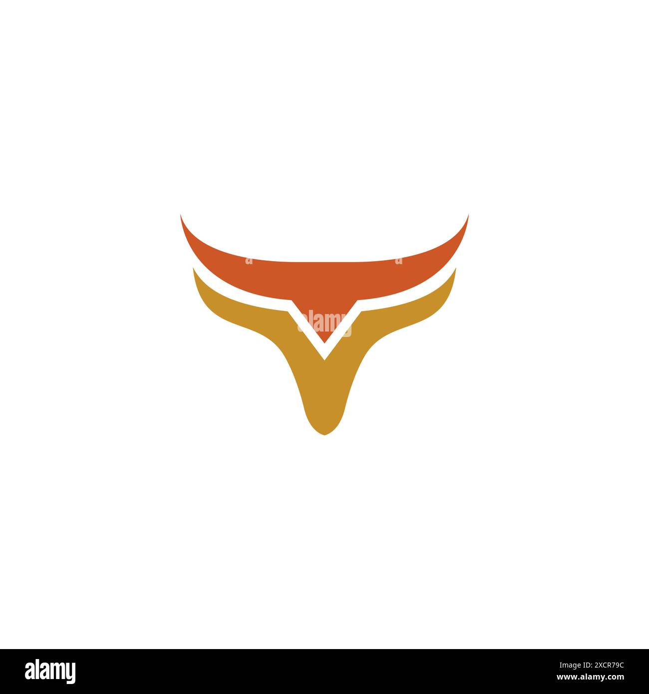 Letter V Bull Logo Vektor-Illustration Stock Vektor