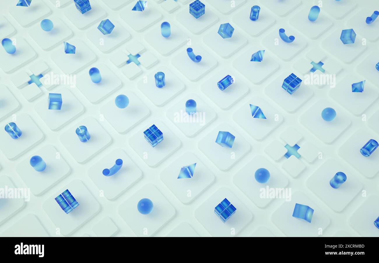 3D-Technologie, Datenübertragung, Datenbank, künstliche Intelligenz, KI, LLM-Konzept. 3s abstrakter Hintergrund Stockfoto