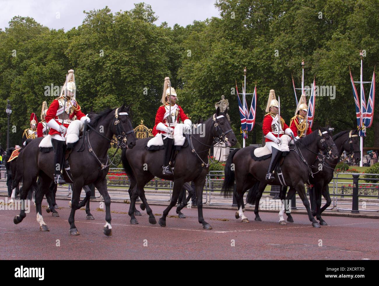 Berittene Rettungsschwimmer, Die Die Colour Color The Mall London 2024 Bezwingen Stockfoto