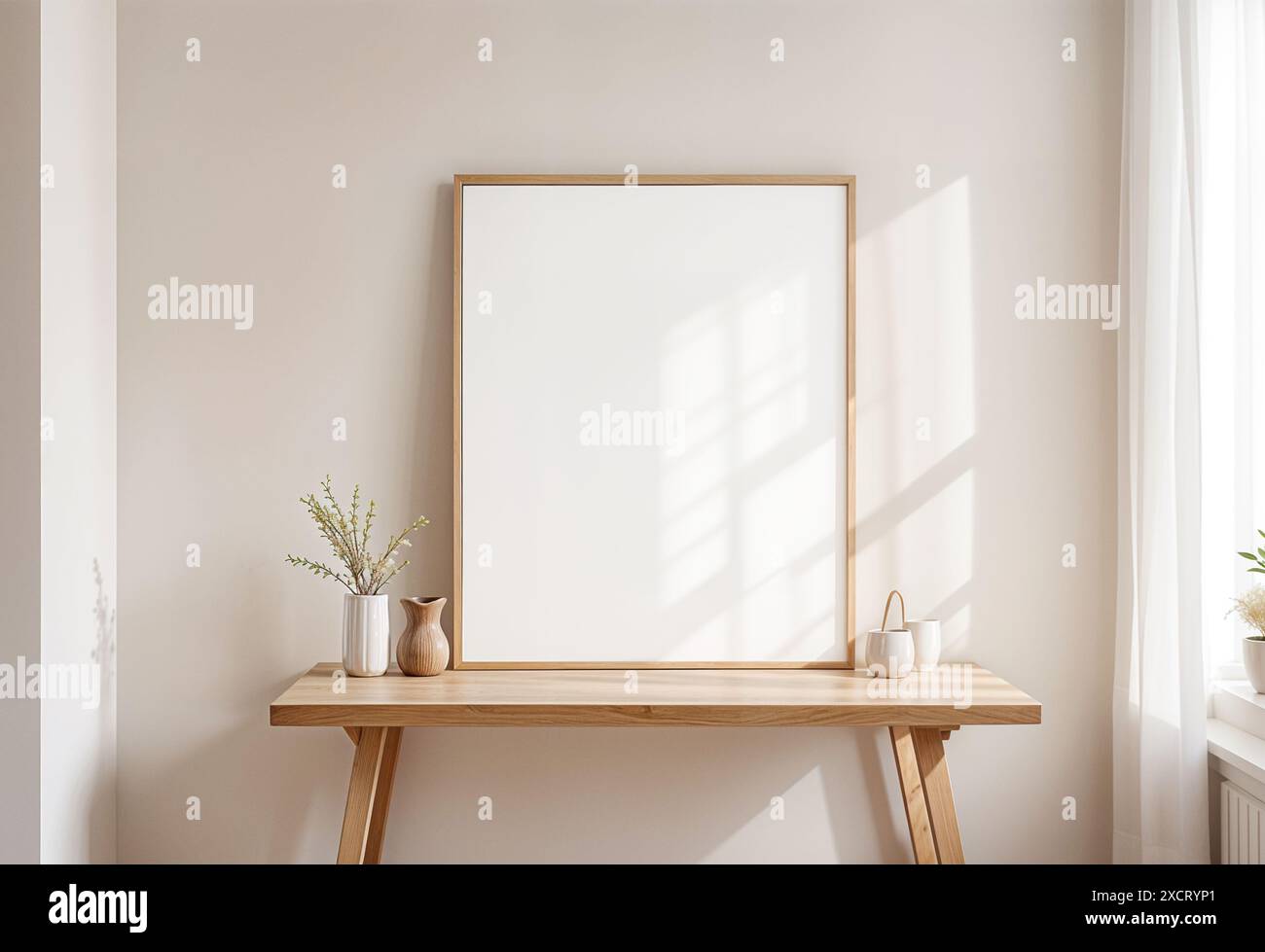 Rahmen Innenwand Poster Room Mockup Stockfoto