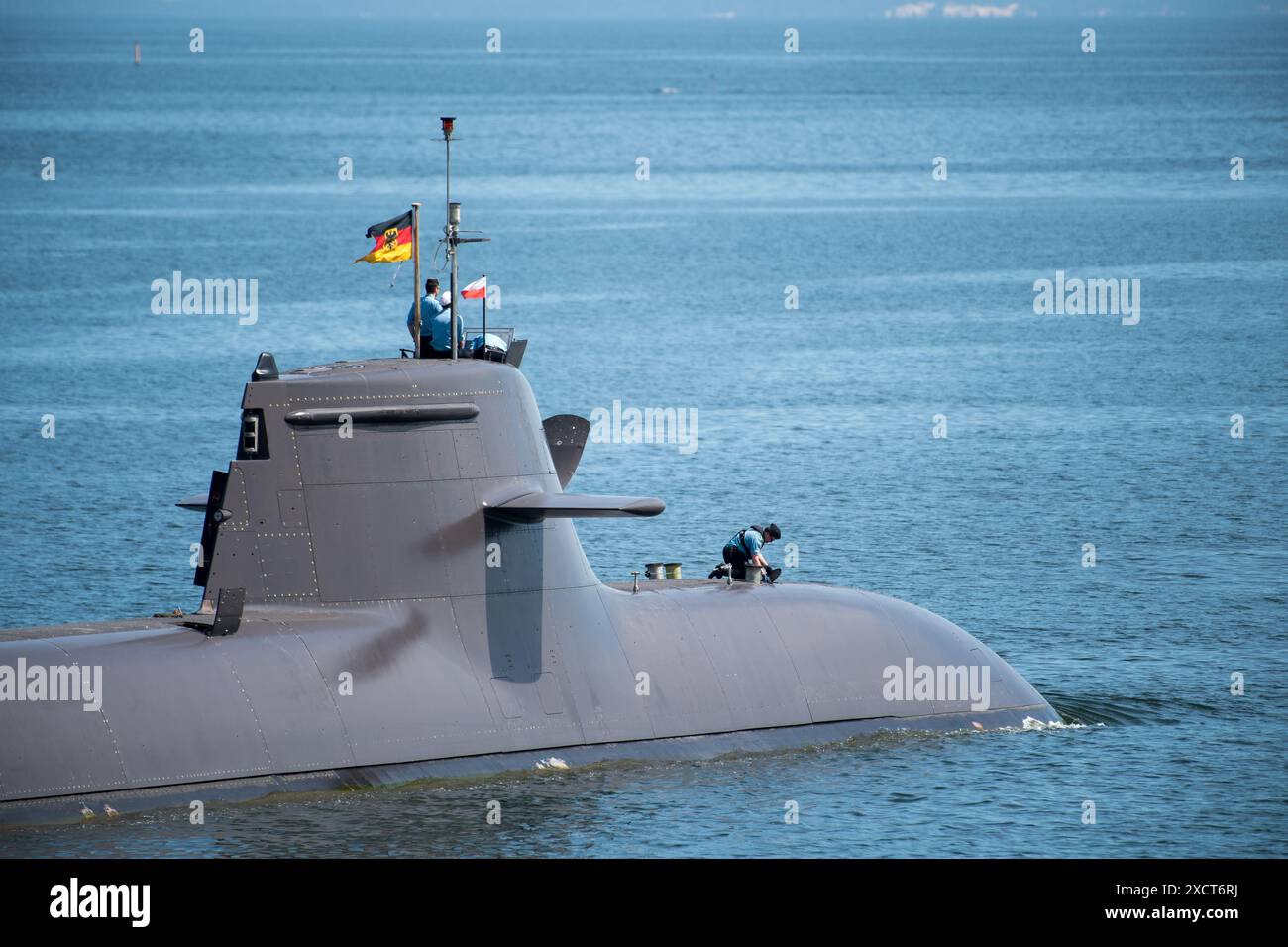 Gdynia, Polen. 18. Juni 2024. Das deutsche U-Boot U-212A 31 (S181) der Deutschen Marine erreichte den Hafen von Gdynia © Wojciech Strozyk / Alamy Live News Stockfoto