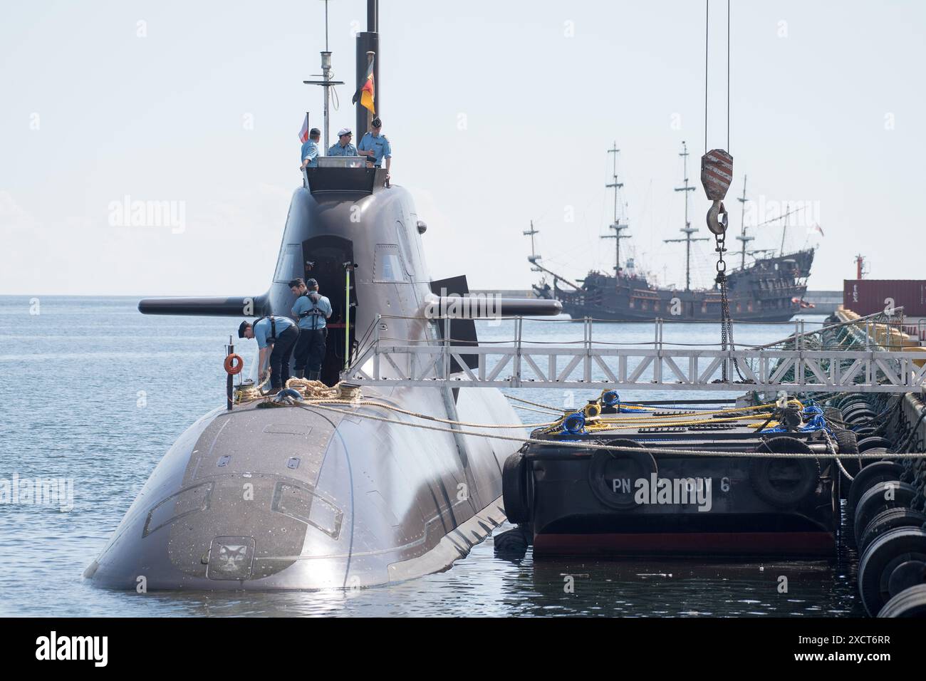 Gdynia, Polen. 18. Juni 2024. Das deutsche U-Boot U-212A 31 (S181) der Deutschen Marine erreichte den Hafen von Gdynia © Wojciech Strozyk / Alamy Live News Stockfoto