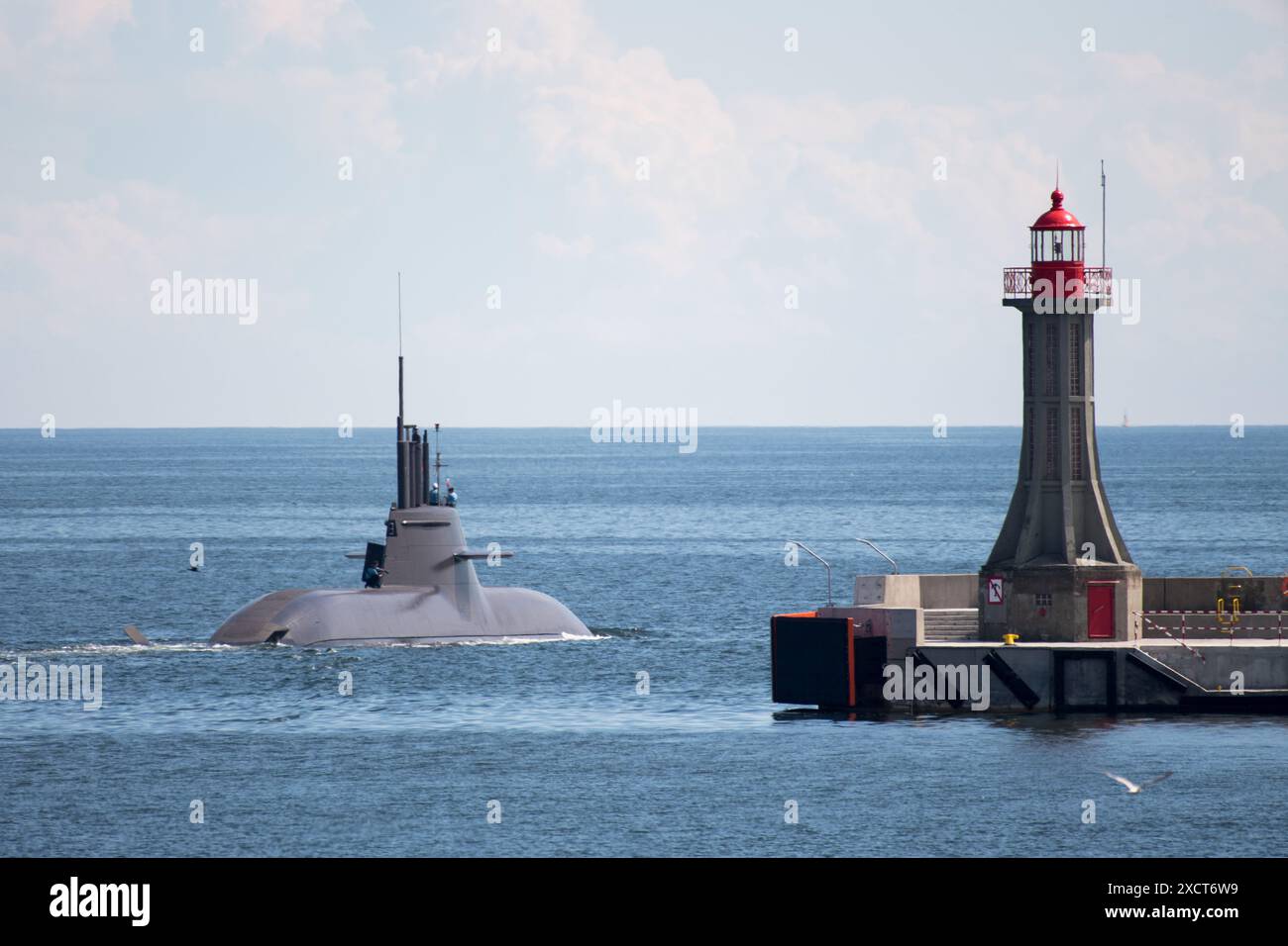 Gdynia, Polen. 18. Juni 2024. Das deutsche U-Boot U-212A 31 (S181) der Deutschen Marine erreichte den Hafen von Gdynia © Wojciech Strozyk / Alamy Live News Stockfoto