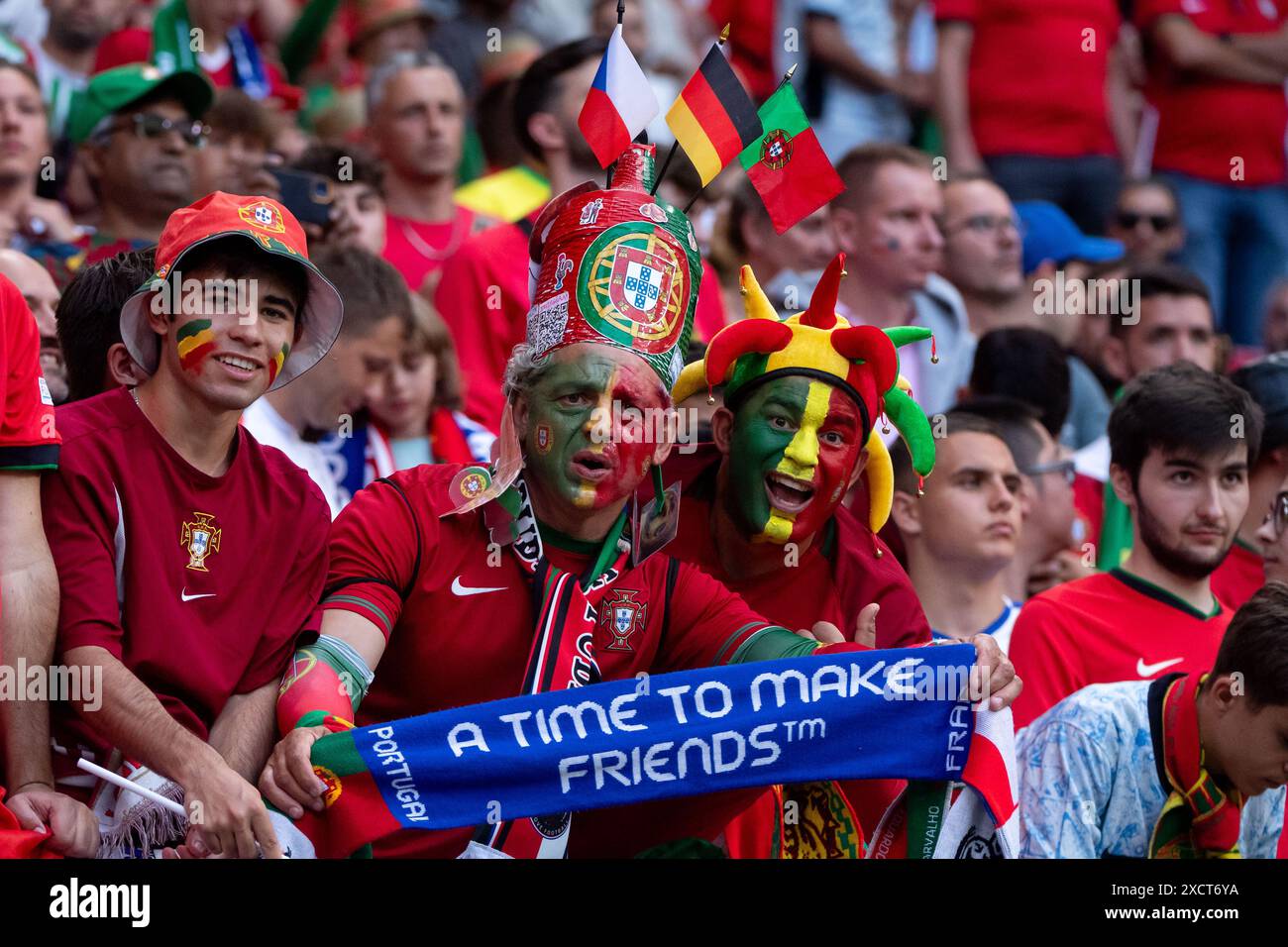 Fans von Portugal, GER, Portugal (POR) gegen Tschechische Republik (CZE), Fussball Europameisterschaft, UEFA EURO 2024, Gruppe F, 1. Spieltag, 18.06.2024 Foto: Eibner-Pressefoto/Michael Memmler Stockfoto