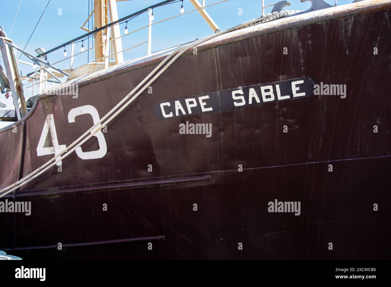 Cape Sable Side Trawler in Lunenburg, Nova Scotia, Kanada Stockfoto