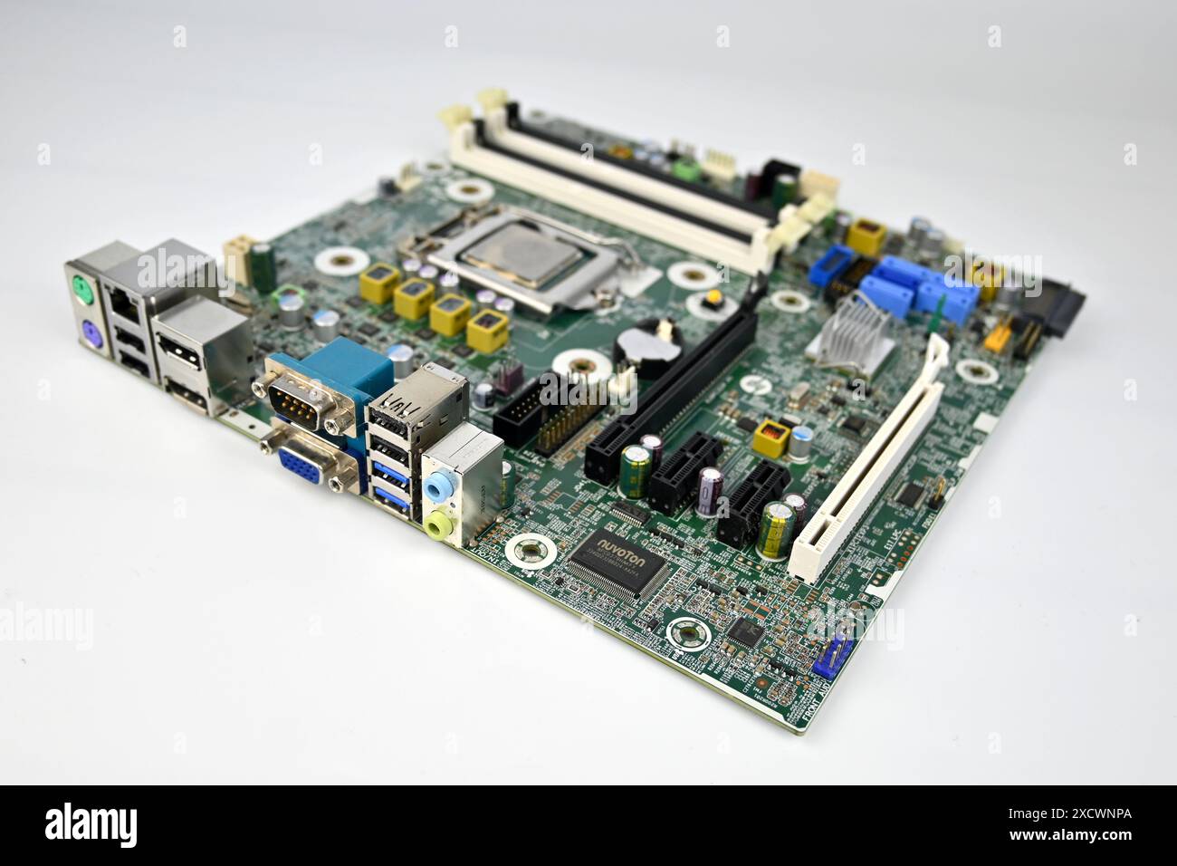 PC-Mainboard (Mainboard) – Wales, Großbritannien – 15. Juni 2024 Stockfoto