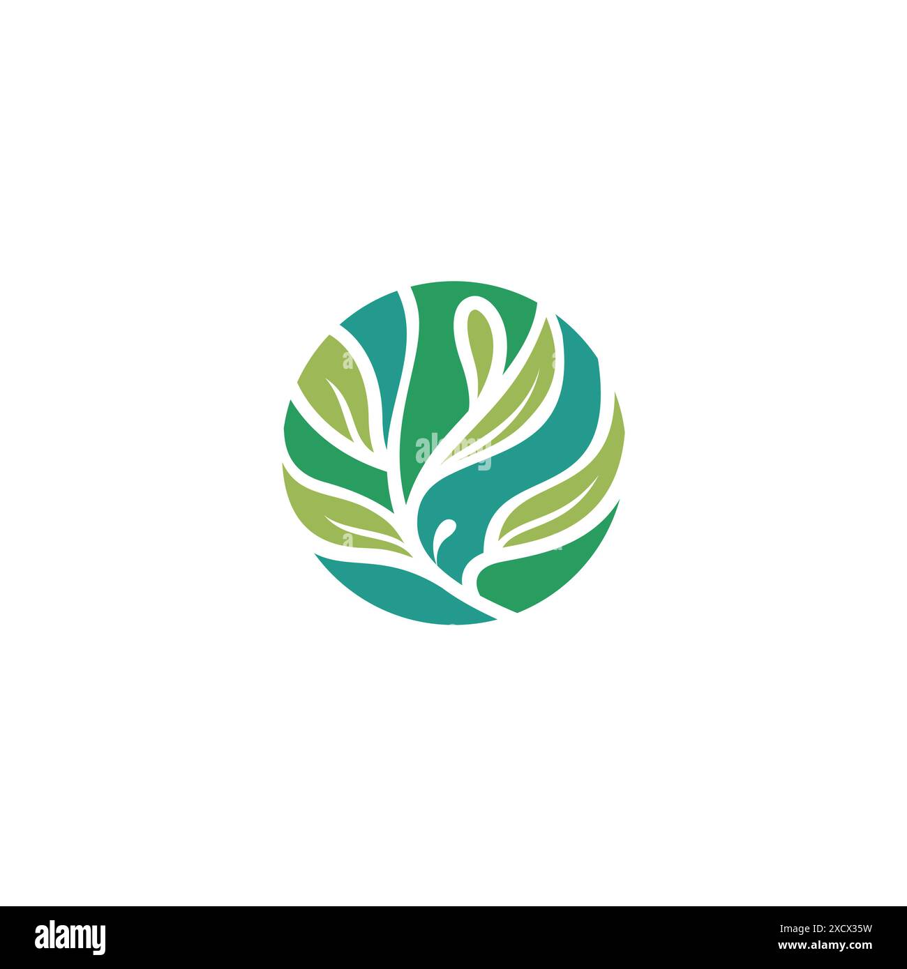 Naturblatt-Logo-Design. ECO-Symbolvektor. Grüner Blattvektor Stock Vektor