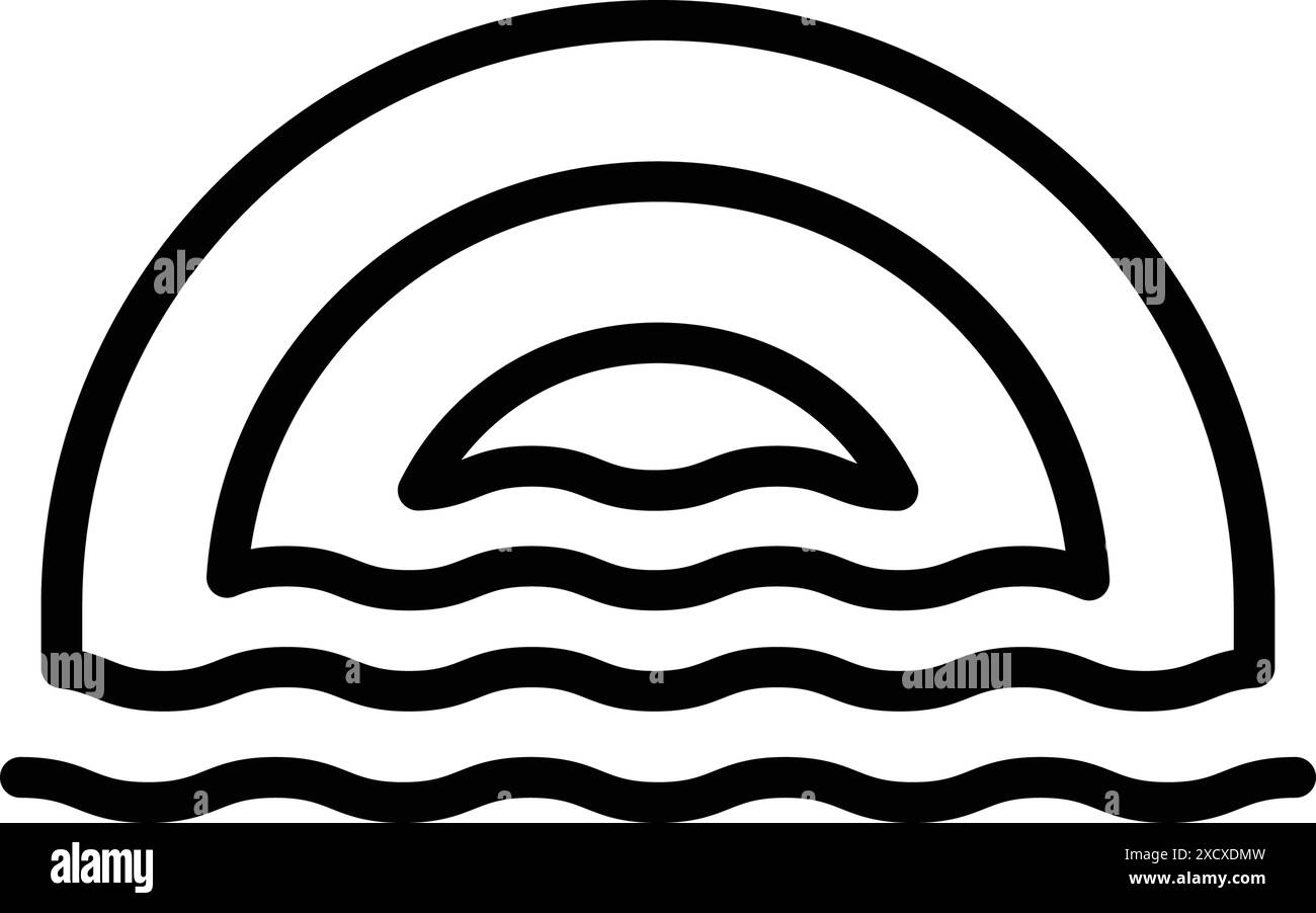 Symbol für Tiefe, Tiefe Stock Vektor